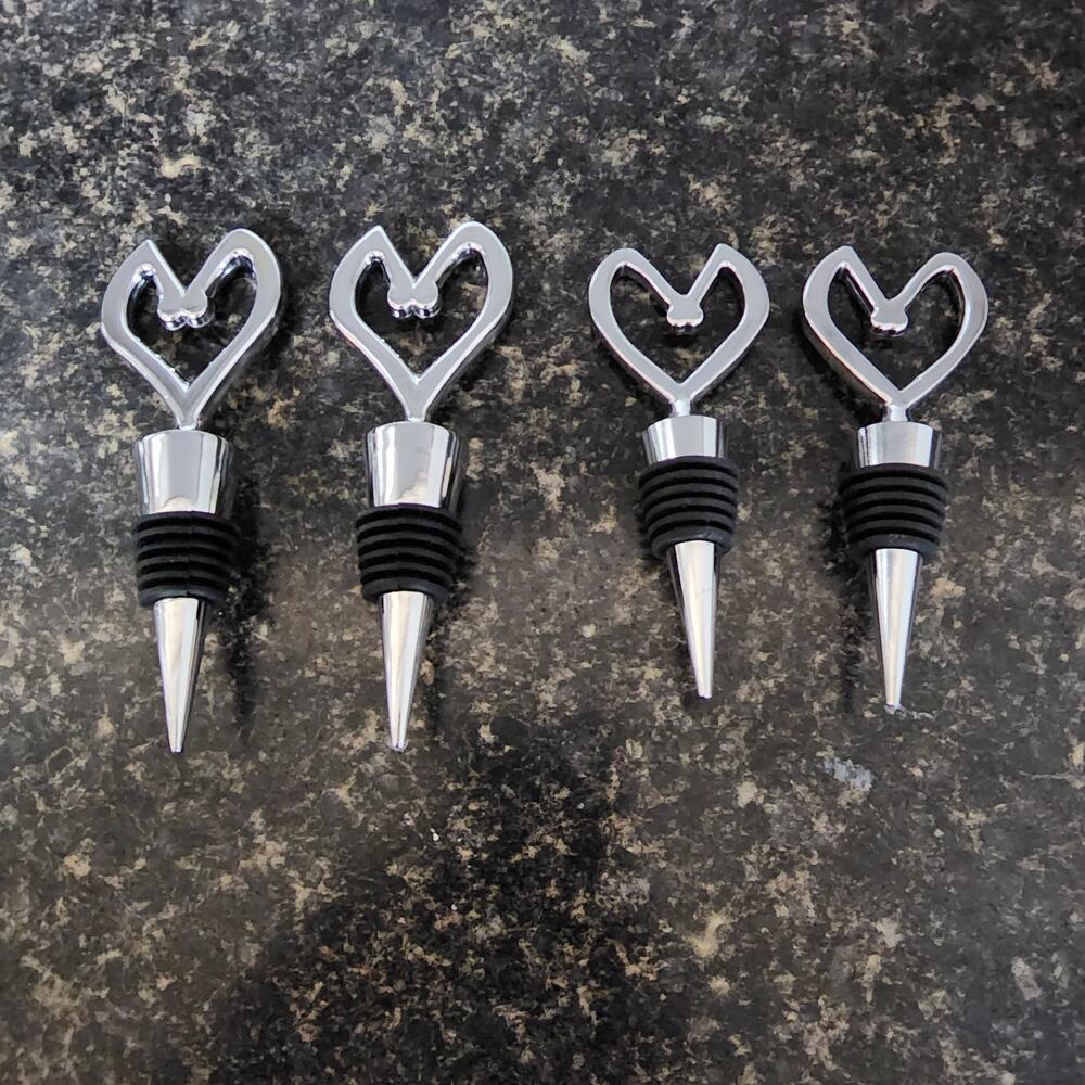 Lot of 4 Wine Country Wine Stoppers, 2 long and 2 short